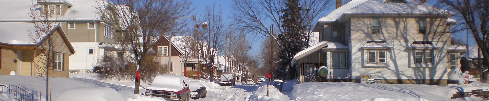 houses in winter
